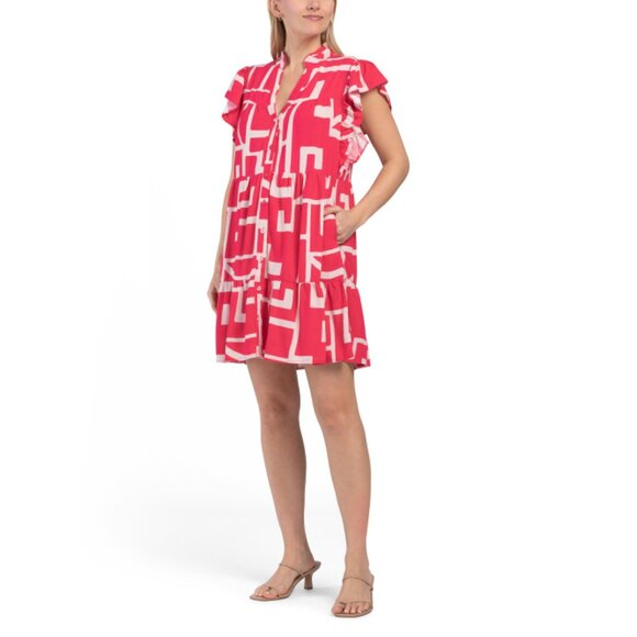 EBBY & I Multi Abstract Print Mini Dress - Picture 1 of 2